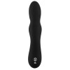 Черный вибратор-электростимулятор для точки G - 20,2 см.