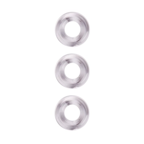 Набор из 3 гладких прозрачных эрекционных колец