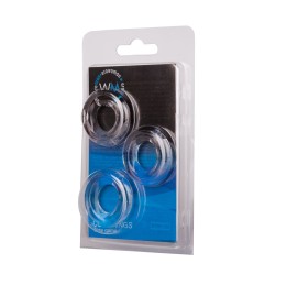 Набор из 3 гладких прозрачных эрекционных колец