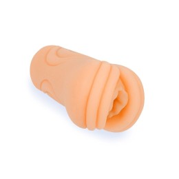 Телесный мастурбатор-вагина с рельефом на поверхности