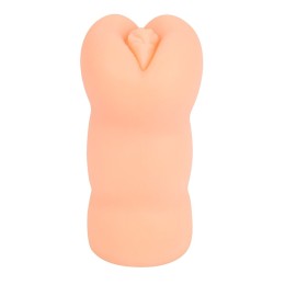 Телесный мастурбатор-вагина с 2 эрекционными кольцами в комплекте