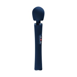Синий жезловый вибромассажер Vim Vibrating Wand - 31,3 см.