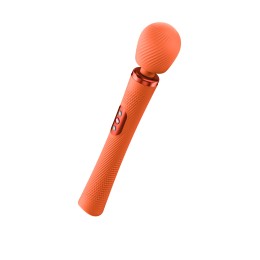 Оранжевый жезловый вибромассажер Vim Vibrating Wand - 31,3 см.