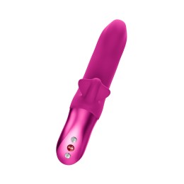 Лиловый вибратор-пульсатор Bi Stronic Fusion - 21,9 см.