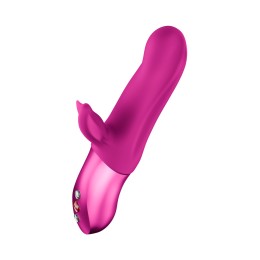 Лиловый вибратор-пульсатор Bi Stronic Fusion - 21,9 см.