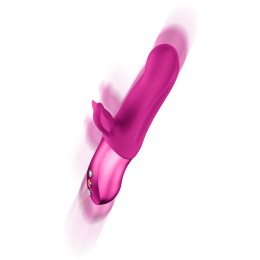 Лиловый вибратор-пульсатор Bi Stronic Fusion - 21,9 см.