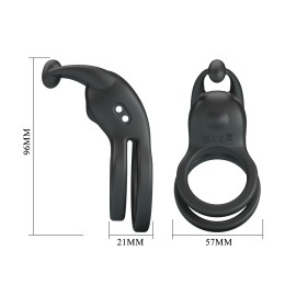 Черное перезаряжаемое виброкольцо Goodwin