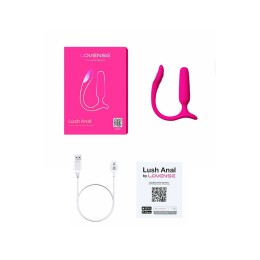 Розовый анальный вибратор с клиторальной стимуляцией Lush Anal