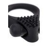Черное эрекционное виброкольцо Brid с шипиками