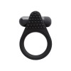 Черное эрекционное виброкольцо Brid с шипиками