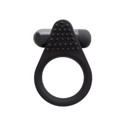 Черное эрекционное виброкольцо Brid с шипиками