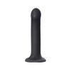 Черный фаллос на присоске Silicone Bendable Dildo L - 19 см.