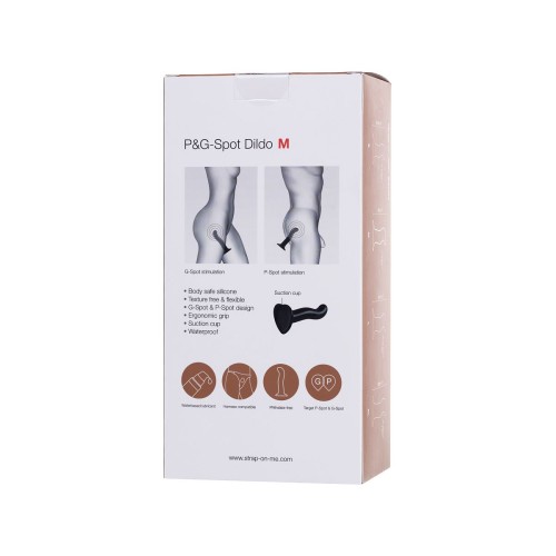 Черный стимулятор для пар P&G-Spot Dildo Size L - 19 см.