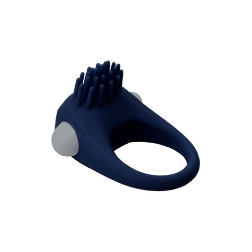 Синее эрекционное виброкольцо Stimu Ring