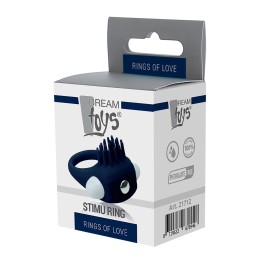 Синее эрекционное виброкольцо Stimu Ring