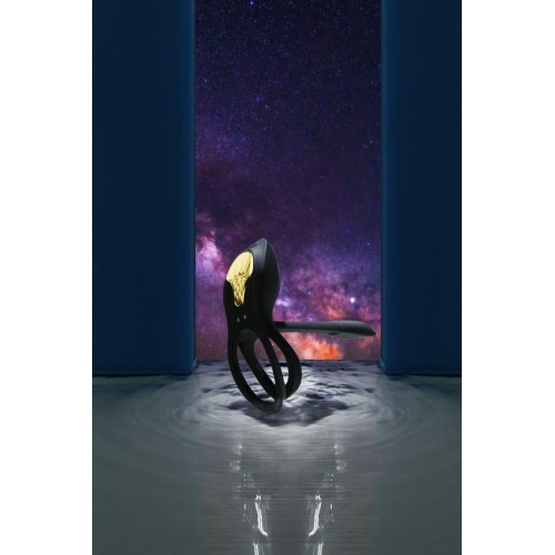 Черное эрекционное виброкольцо Bayek с пультом ДУ