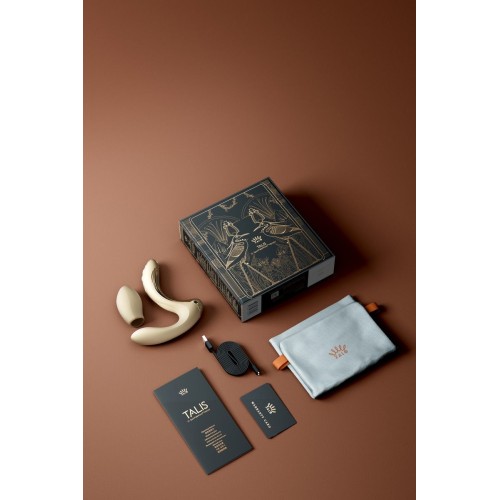 Белый вибромассажёр G-зоны Talis с пульсацией, вакуумной стимуляцией и функцией нагрева