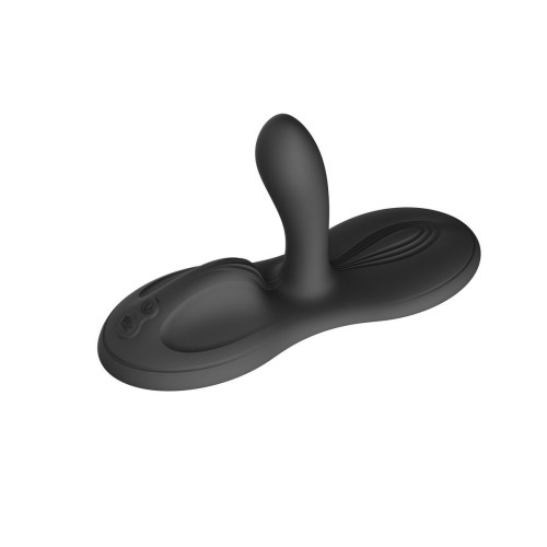 Черная виброподушка с функцией нагрева Flora