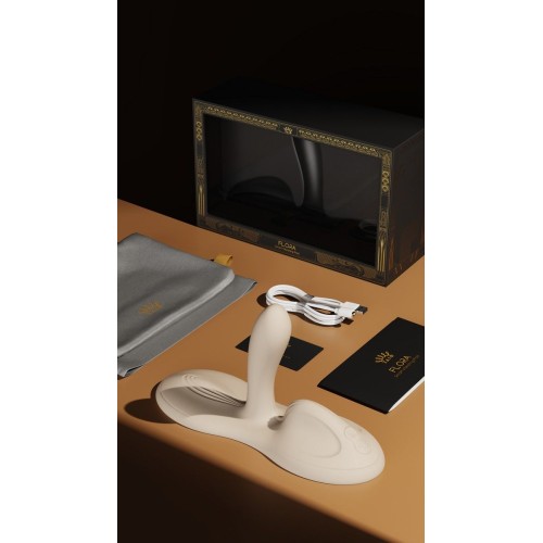 Белая виброподушка с функцией нагрева Flora