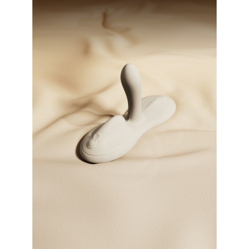 Белая виброподушка с функцией нагрева Flora