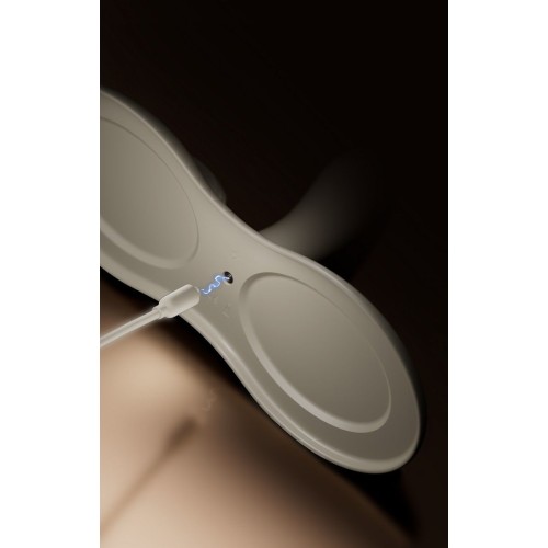 Белая виброподушка с функцией нагрева Flora