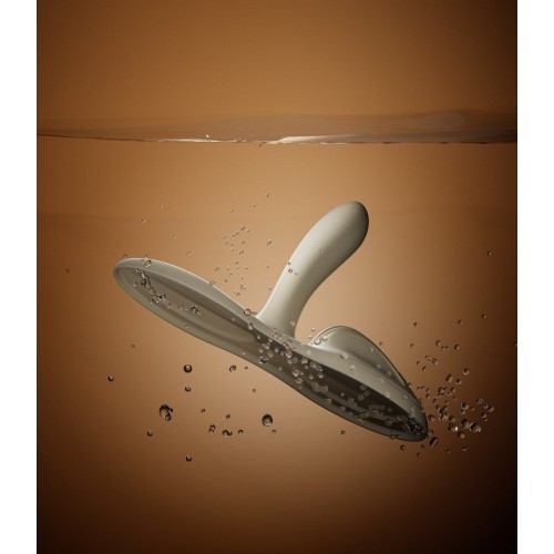 Белая виброподушка с функцией нагрева Flora