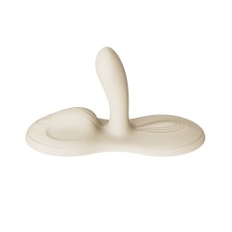 Белая виброподушка с функцией нагрева Flora