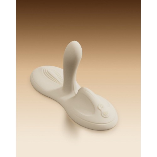 Белая виброподушка с функцией нагрева Flora