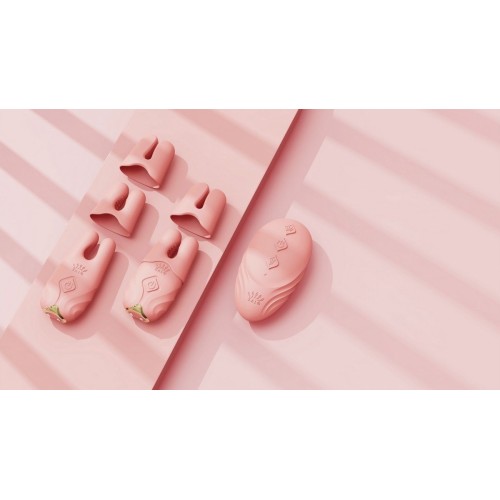 Розовые виброзажимы на соски Nave