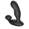 Черный вибромассажер простаты с вращающимся шариком