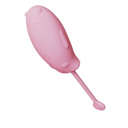 Розовое силиконовое виброяйцо с пультом ДУ