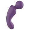 Фиолетовый изогнутый wand-вибратор
