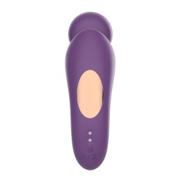 Фиолетовый изогнутый wand-вибратор