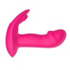 Розовый вагинально-клиторальный вибратор c функцией фингеринга