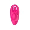 Розовый вагинально-клиторальный вибратор c функцией фингеринга