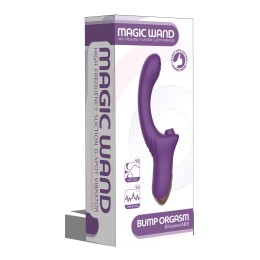 Фиолетовый вагинально-клиторальный вибратор