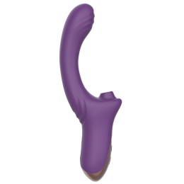 Фиолетовый вагинально-клиторальный вибратор