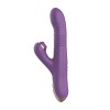 Фиолетовый вибратор-кролик с возвратно-поступательной стимуляцией