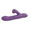 Фиолетовый вибратор-кролик с возвратно-поступательной стимуляцией