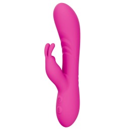 Розовый силиконовый вибратор-кролик