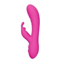 Розовый силиконовый вибратор-кролик