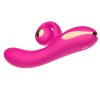 Розовый вибратор-кролик с функцией вращения ствола