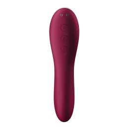 Бордовый вакуум-волновой вибростимулятор Dual Crush