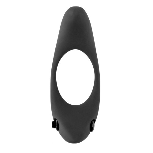 Черное эрекционное виброкольцо Lunar