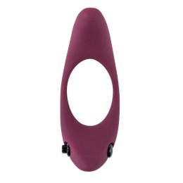 Бордовое эрекционное виброкольцо Lunar