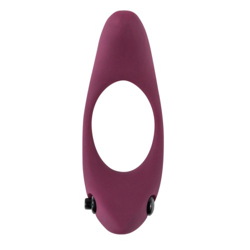 Бордовое эрекционное виброкольцо Lunar