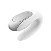 Белый вибромассажёр для пар Satisfyer Double Fun