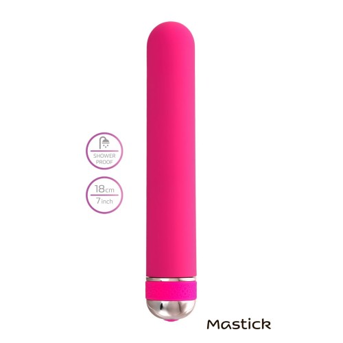 Розовый нереалистичный вибратор Mastick - 18 см.