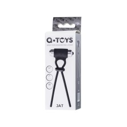 Черное эрекционное лассо на пенис Jat