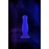 Голубая, светящаяся в темноте анальная втулка Namor Glow - 12,5 см.